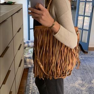 Steve Madden Vegan Leather Fringe Purse